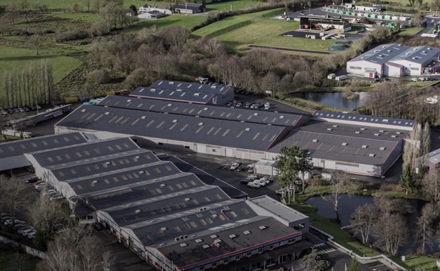 Vue aérienne d’un des sites de production de DC, près de Nantes