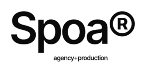 Logo de l'agence créative et production SPOA - cliente de l'expert Notion Warren Perez